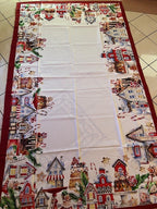 TOVAGLIA COTONE DIGITALE NATALE VIENNA 8 CASETTE SOPHIE 140X240