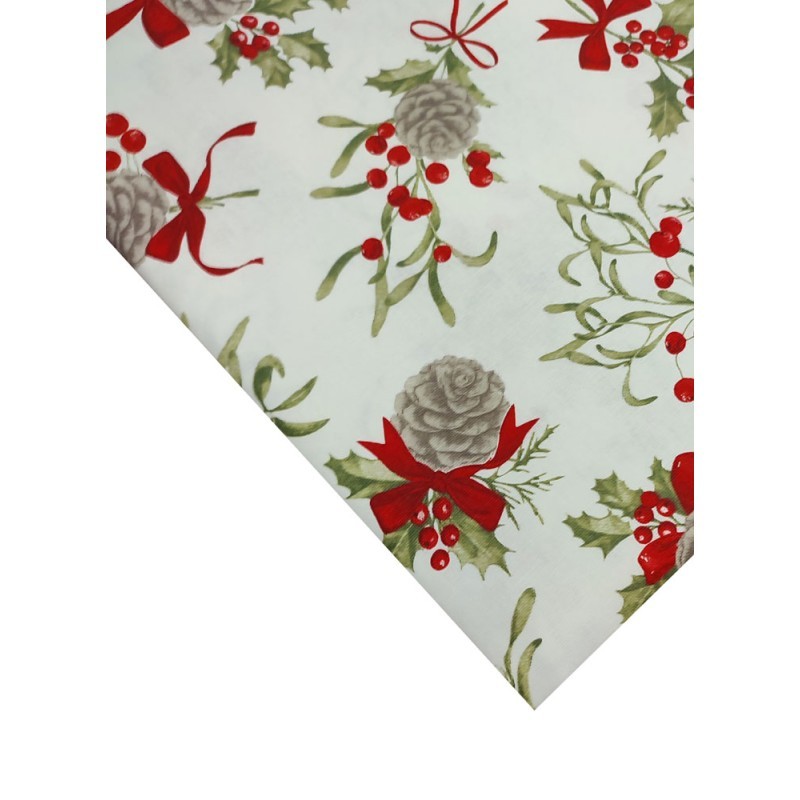 TOVAGLIA COTONE NATALE PIGNE PEZZOLI 140X180- 140X300