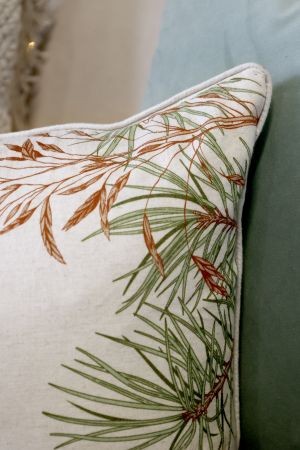 Fodera Christmas con abete viscosa e lino cm 40x60 Chic Antique ( 16111130)