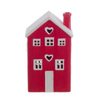 Casetta in ceramica decorativa rossa con led "Candy Cane" cm 11x8x19 Blanc Mariclò