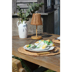 Lampada da tavolo ricaricabile LED d.13 H 30 in ferro e rattan Chic Antique (71144600)