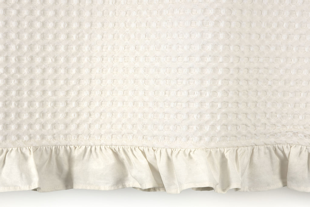 Copriletto Darling in 100% cotone nido d'ape color Naturale