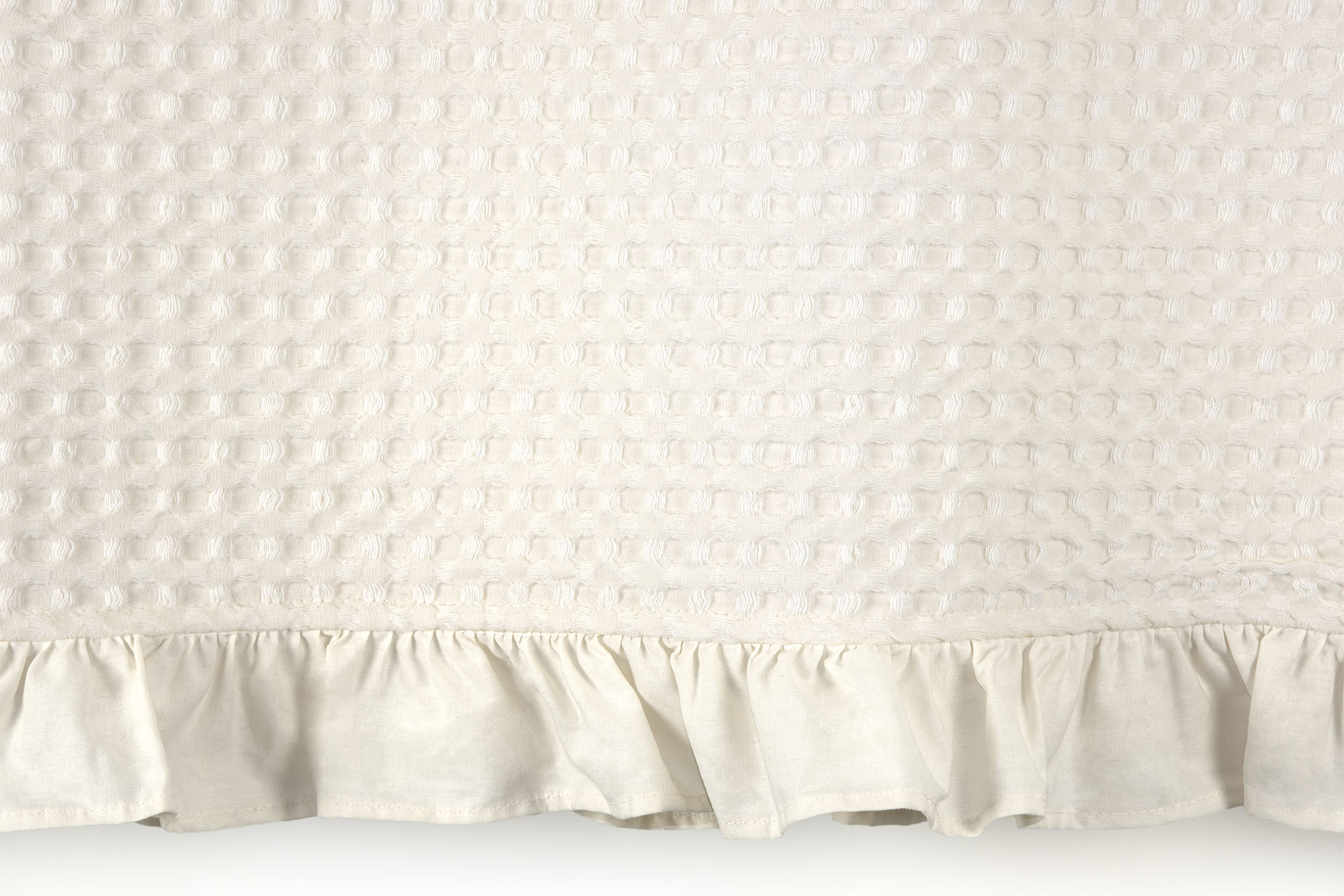 Copriletto Darling in 100% cotone nido d'ape color Naturale
