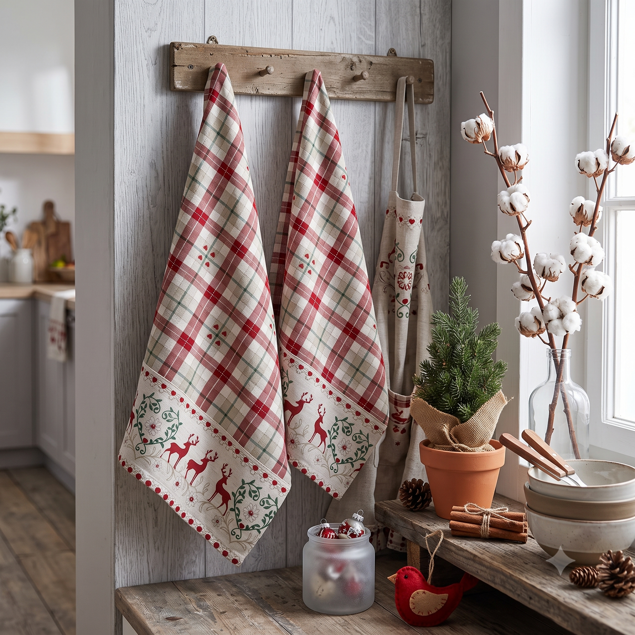 SET CUCINA COTONE DISEGNO ALPEGGIO PEZZOLI 2 CANOVACCI