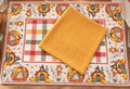 SET COTONE DISEGNO ZUCCHE PEZZOLI TOVAGLIETTA AMERICANA+ TOVAGLIOLO
