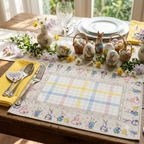SET CUCINA TOVAGLIETTA+TOVAGLIOLO COTONE DISEGNO CONIGLIETTI PASQUALI (843010)