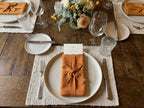Confezione Nr. 4 tovaglioli in cotone color GIALLO ZUCCA cm 40x40