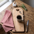 Tagliere con cuore in legno di acacia cm 18x45 h 1,5 Ib Laursen