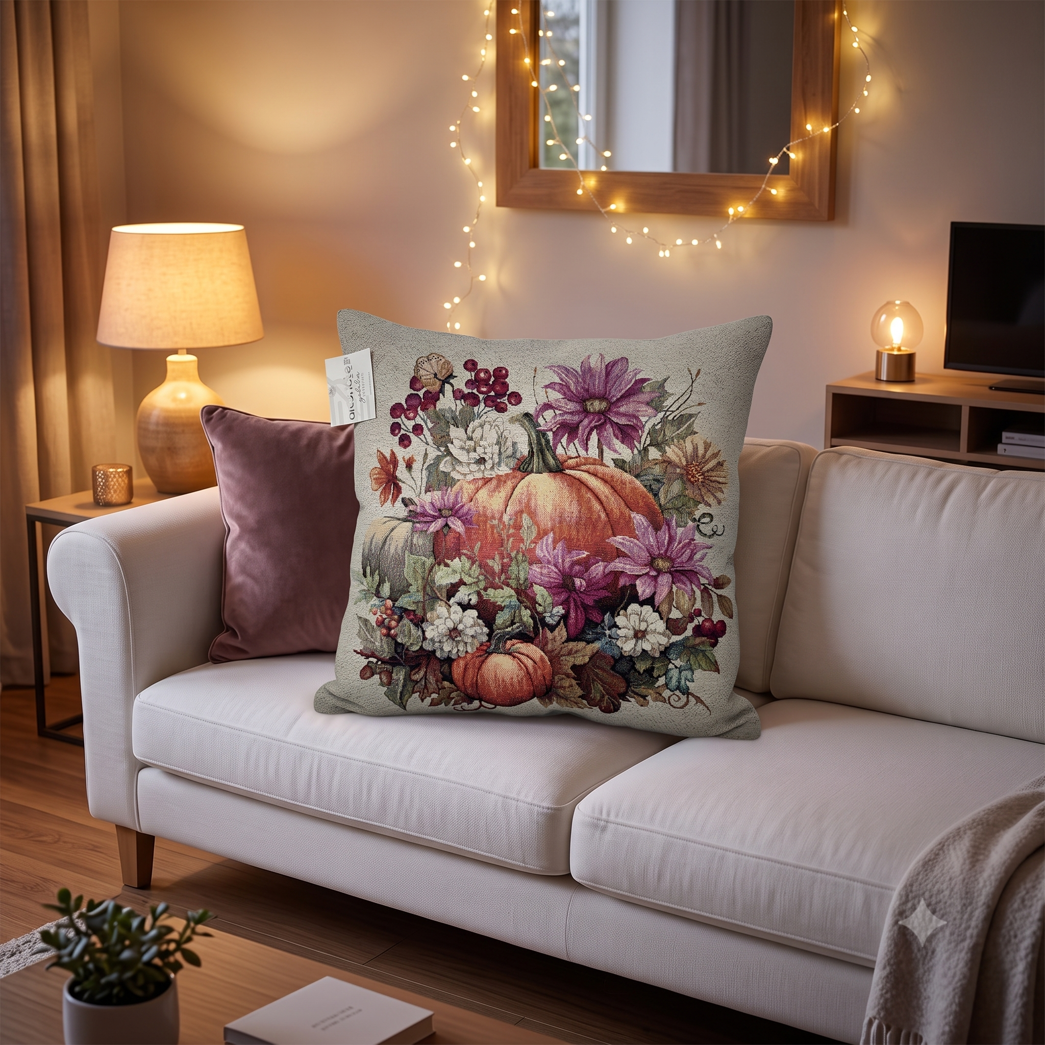 SET ARREDO GOBELIN FODERA 45X45 CM CON ZUCCHE