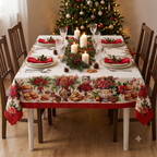 Tovaglia in cotone stampa digitale Natale Vingi XMAS 3 cm 140X250