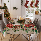 Tovaglia in cotone stampa digitale Natale Vingi XMAS 7 cm 140X250