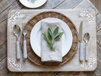 Posate set 16 pezzi ( 4 posti tavola) grigio francese l 22 cm acciaio inossidabile 18/0  Chic Antique (61827-25)
