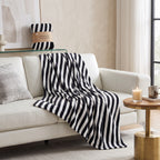 PLAID PILE MATRIMONIALE 200x220 STAMPATO ZEBRATO "LOVELY HOME"