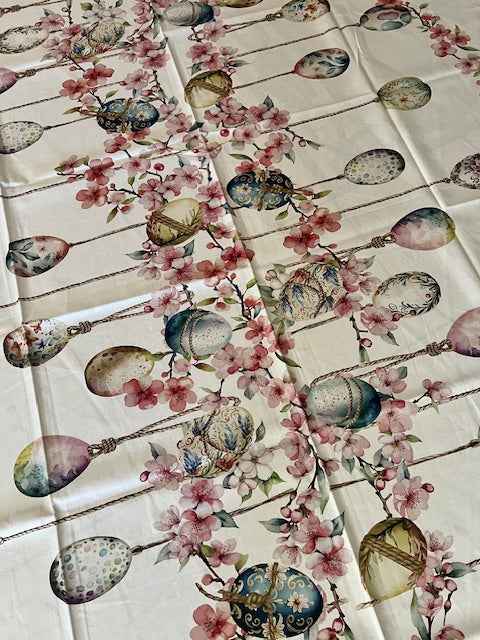 TOVAGLIA COTONE DIGITALE PASQUA BLOSSOM GIPETEX (20671B)