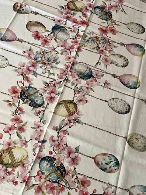 TOVAGLIA COTONE DIGITALE PASQUA BLOSSOM GIPETEX (20671B)