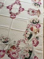 TOVAGLIA COTONE DIGITALE CUORE E ROSE GIPETEX (20671CUORE)