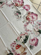 TOVAGLIA COTONE DIGITALE CUORE E ROSE GIPETEX (20671CUORE)