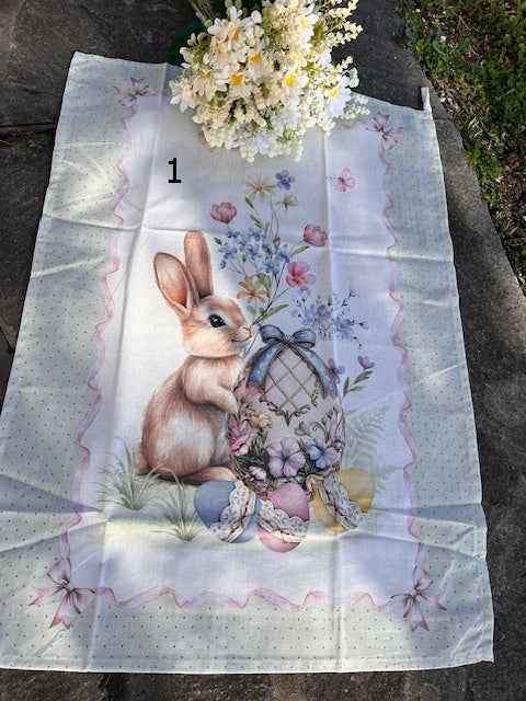 Strofinaccio/Canovaccio in cotone cm 50x70 stampa Pasqua