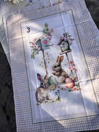 Strofinaccio/Canovaccio in cotone cm 50x70 stampa Pasqua