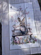 Strofinaccio/Canovaccio in cotone cm 50x70 stampa Pasqua