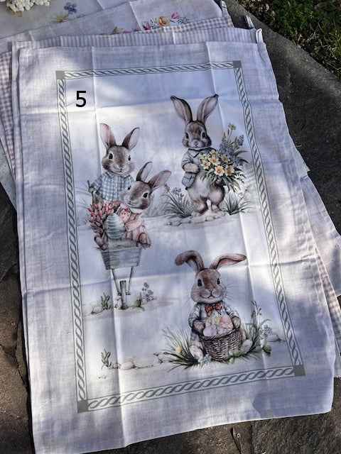 Strofinaccio/Canovaccio in cotone cm 50x70 stampa Pasqua