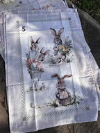 Strofinaccio/Canovaccio in cotone cm 50x70 stampa Pasqua