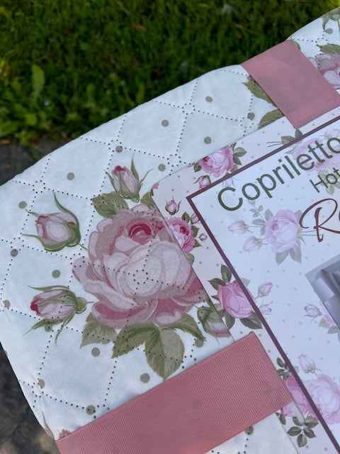 Trapuntino termosaldato microfibra matrimoniale ROSELLINE