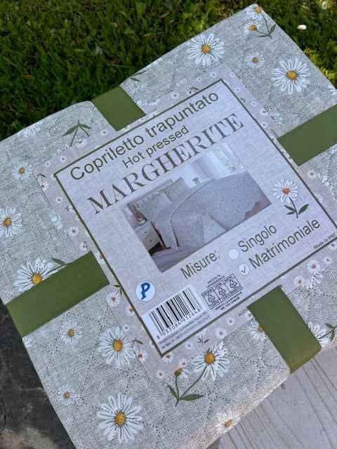 Trapuntino termosaldato microfibra matrimoniale MARGHERITE