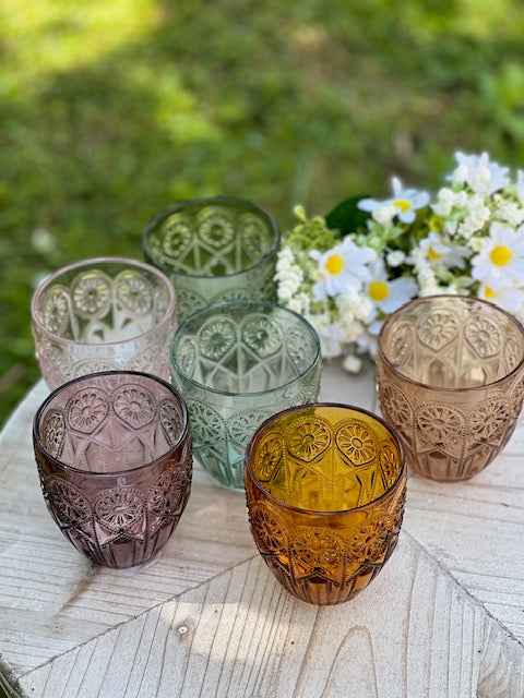 Set 6 bicchieri colorati Chic Antique d. 8,5 H 10 cm (61080900)