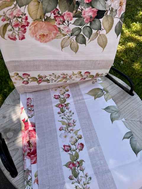 Tovaglia 100% cotone stampa digitale ROSE PEZZOLI x 12 cm 140X245