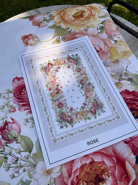 Tovaglia 100% cotone stampa digitale ROSE PEZZOLI x 12 cm 140X245