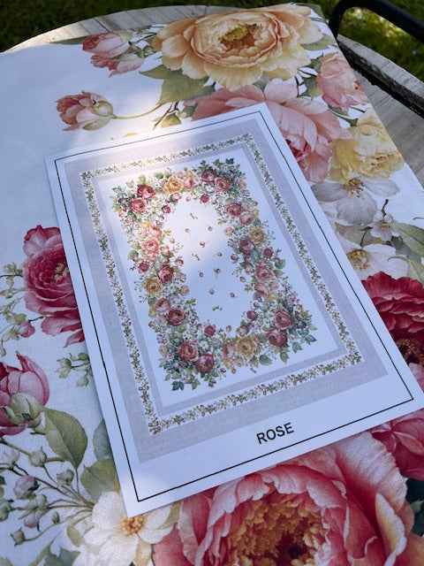 Tovaglia 100% cotone stampa digitale ROSE PEZZOLI x 12 cm 140X245