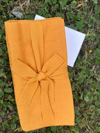 Confezione Nr. 4 tovaglioli in cotone color GIALLO ZUCCA cm 40x40