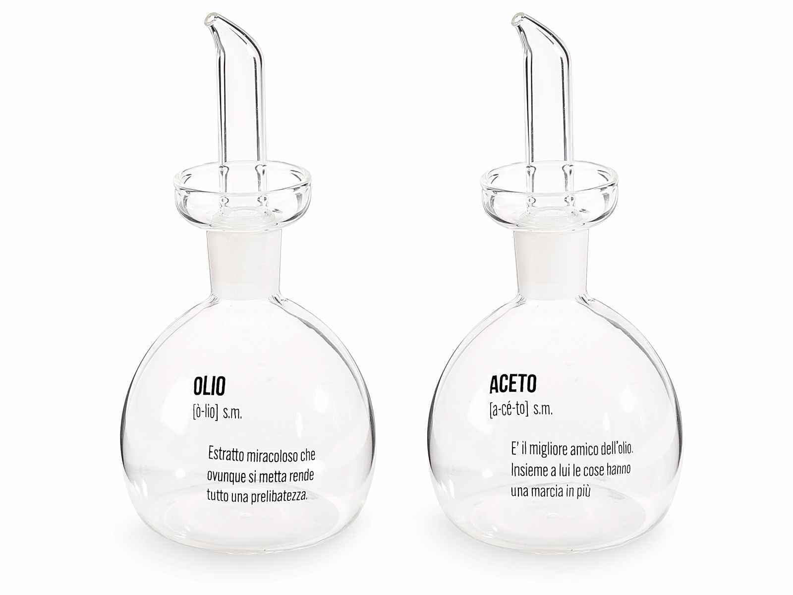 Ampolla olio e aceto in vetro 300ml con tappo dosatore
