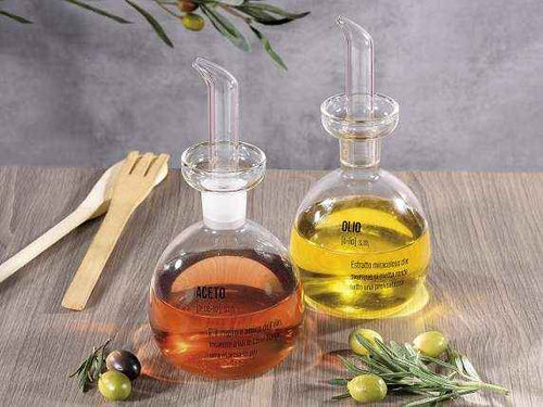 Ampolla olio e aceto in vetro 300ml con tappo dosatore