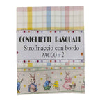 SET CUCINA 2 STROFINACCI COTONE DISEGNO CONIGLIETTI PASQUALI (843009)
