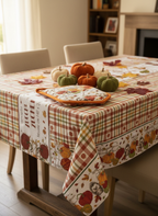 Tovaglia linea Zucche Pezzoli in cotone cm 140x240