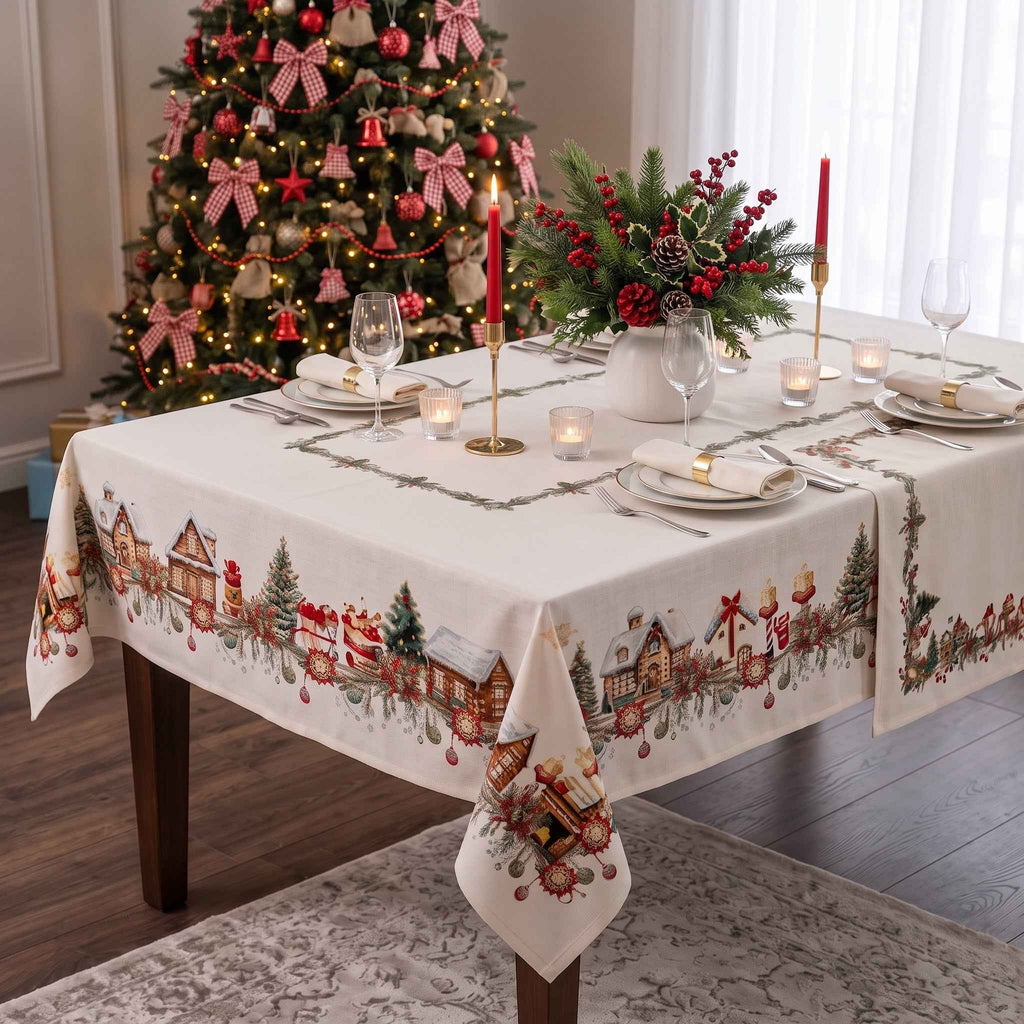 TOVAGLIA COTONE DIGITALE TIFFANY XMAS 4 VINGI 2 MISURE