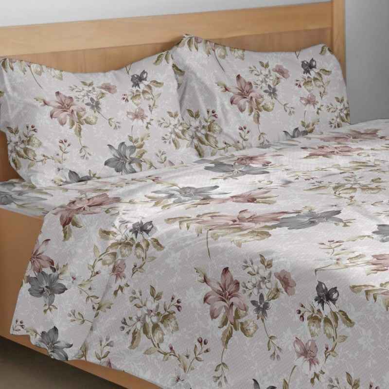Completo lenzuola matrimoniale in cotone 140 fili SG HOME