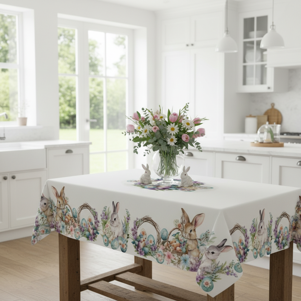 TOVAGLIA COTONE DIGITALE PASQUA COLORS GIPETEX (20671)