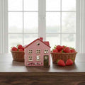 Casetta porta tea light  in ceramica Ebeltoft color fragola Ib Laursen (27706-07)