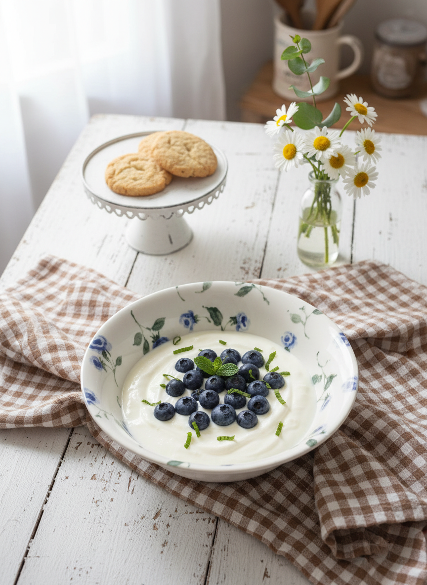 Ciotola cereali ceramica Floret Blu cm 15 x 15 x 5 Blanc Mariclò - La mia casa Chic
