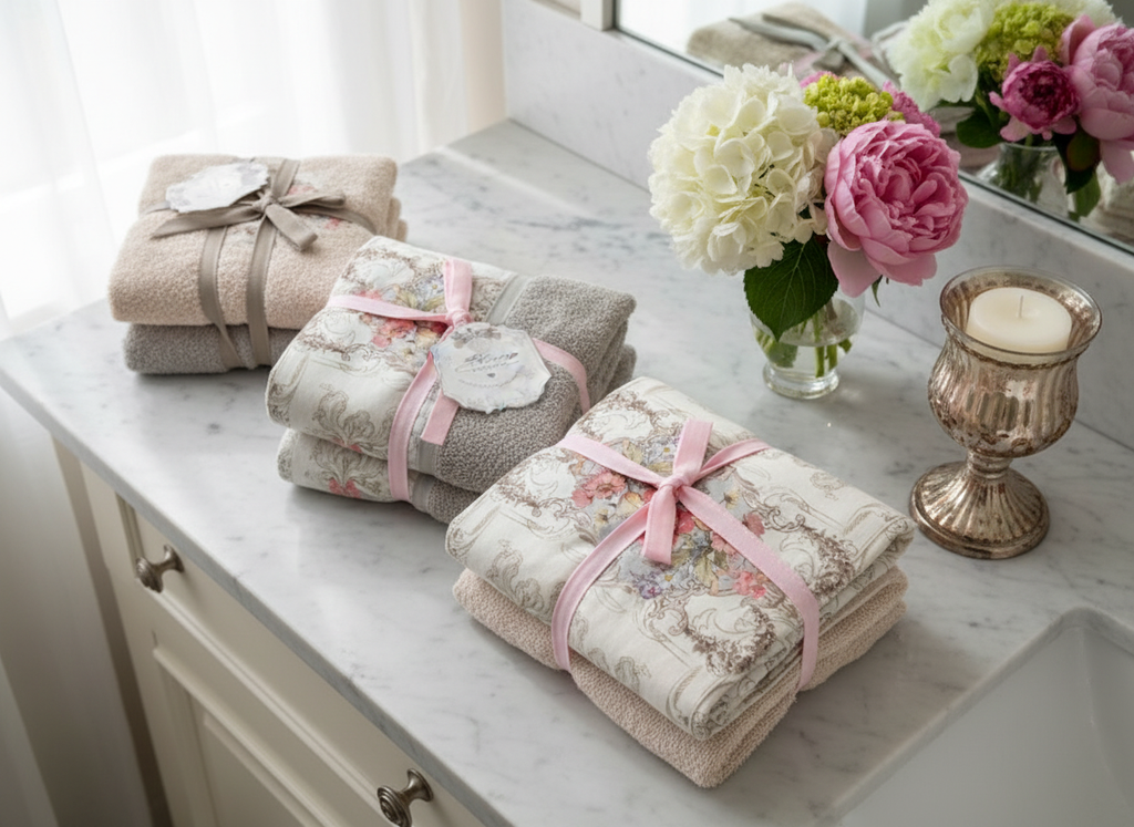 Coppia spugna Blanc Mariclò line "COCO" assortita in 3 varianti - La mia casa Chic
