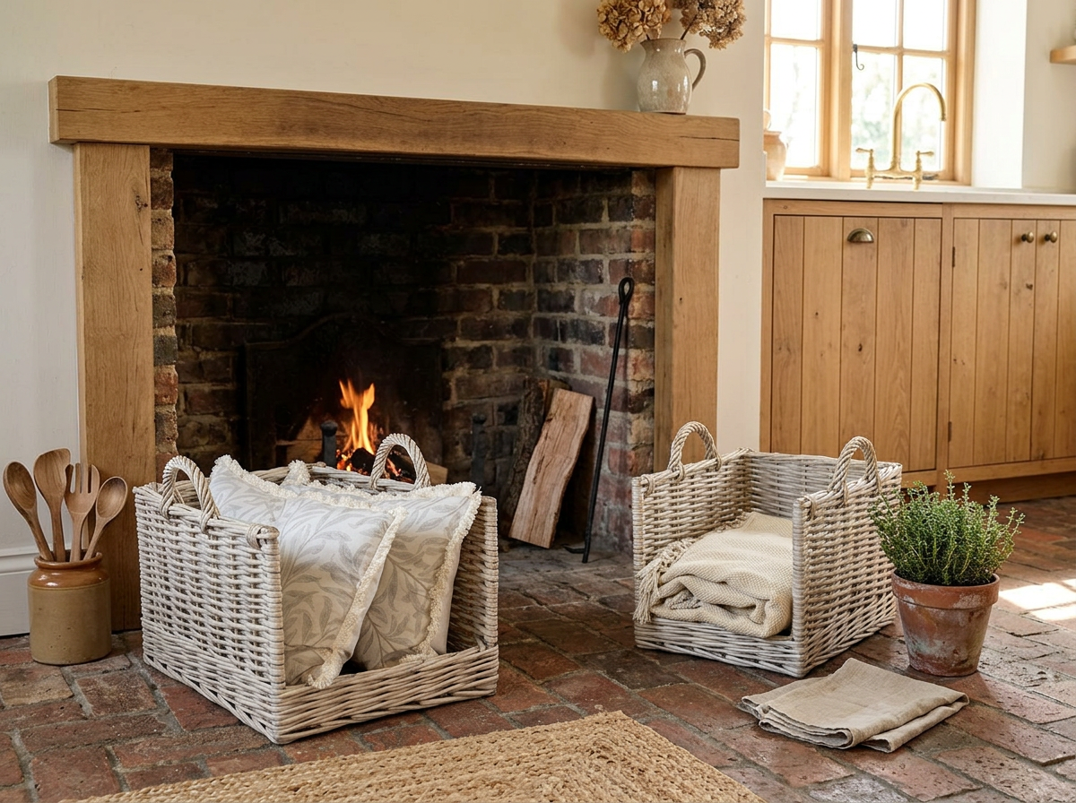 Set 2 ceste in salice con manici color naturale Chic Antique ( 15030300)