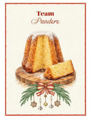 Strofinaccio/Canovaccio in cotone 2 varianti cm 50x70 stampa digitale Pandoro e Panettone