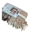 PLAID EFFETTO LANA 140X180CM CON FRANGE ROSALIE DIADEMA