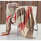 PLAID EFFETTO LANA 140X180CM CON FRANGE ROSALIE DIADEMA