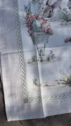 Strofinaccio/Canovaccio in cotone cm 50x70 stampa Pasqua