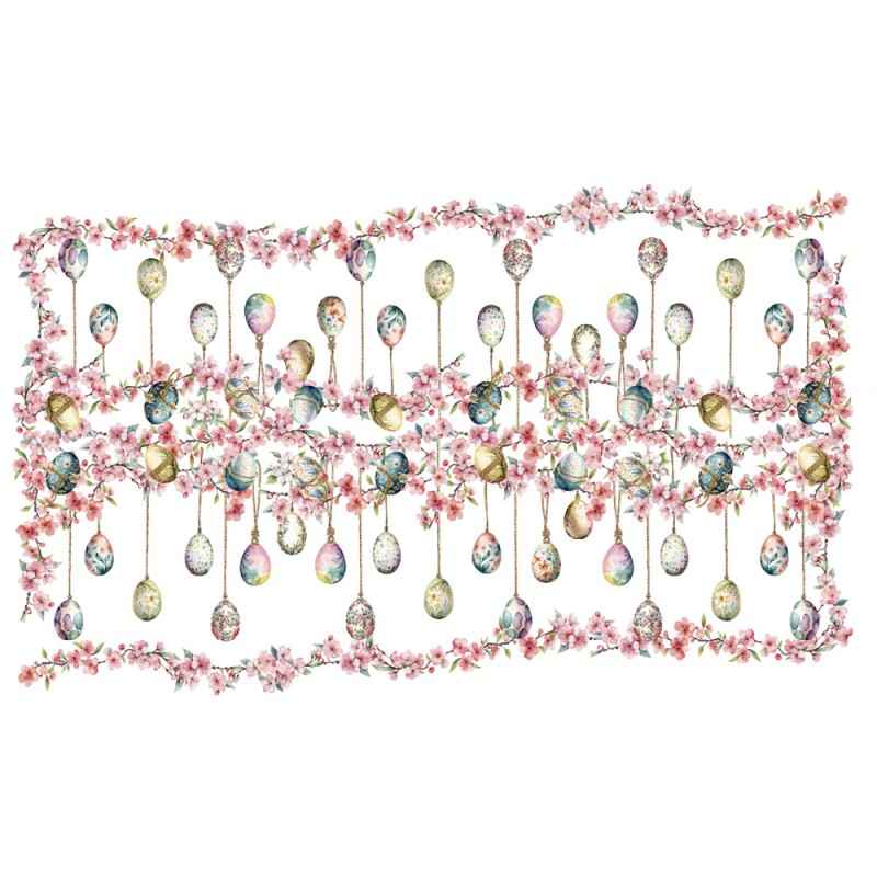 TOVAGLIA COTONE DIGITALE PASQUA BLOSSOM GIPETEX (20671B)