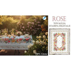 Tovaglia 100% cotone stampa digitale ROSE PEZZOLI x 12 cm 140X245